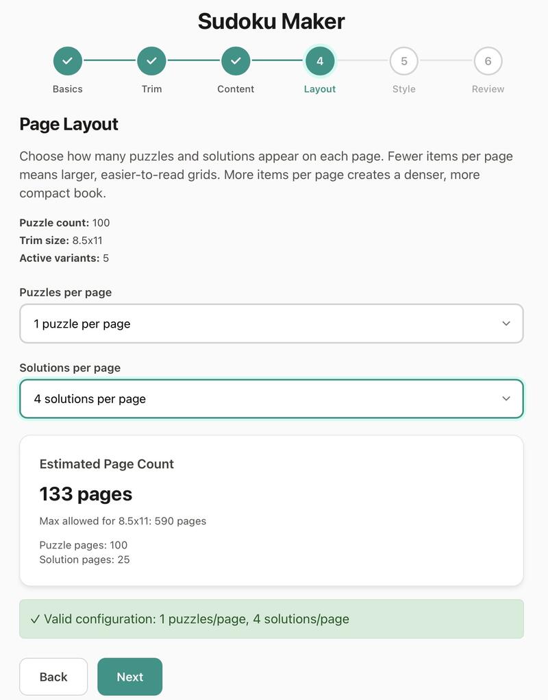 Step 4: Set Your Density